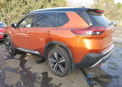 2021 Nissan Rogue Platinum Intelligent Awd из США, поврежденный, VIN JN8AT3DD2MW313732